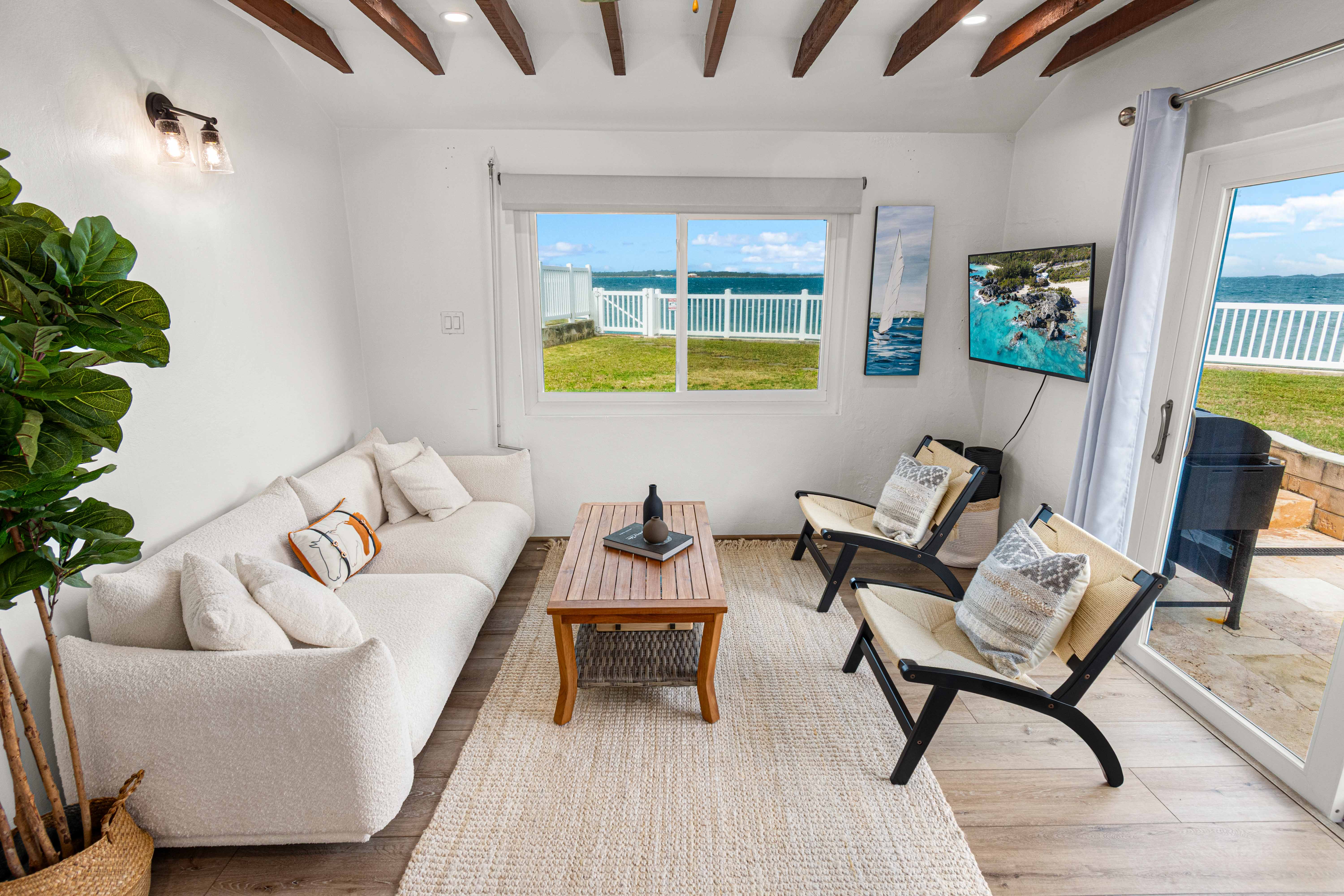 Living room with ocean view